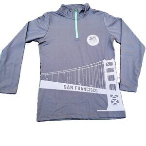 San Francisco Marathon Long Sleeve Shirt Size Small Grey Running Cycling Shirt